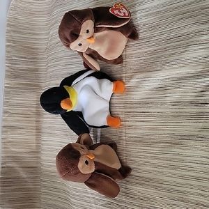Ty Three Beanie original Babies.